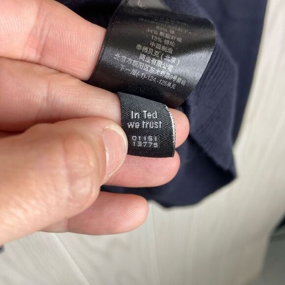 Ted Baker Men's Crew Neck Striped Stretch Knit Pullover Jumper Sweater Size 6 - Picture 6 of 8